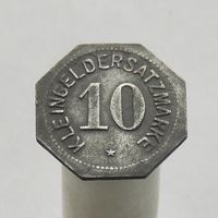 Германия (нотгельды)  10 пфеннигов 1917 Город Майнц Форма - 8-угольник