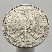 Германия Саксен-Веймар-Эйзенах  3 марки 1915  100 лет Великим герцогам