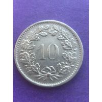 Швейцария 10 раппенов 1970