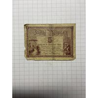 5 пфеннигов (нотгельды) г. Германия - 1312