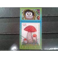 Латвия, 2008. Подосиновик с купоном сова