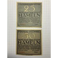 25-50-100 пфеннигов (нотгельды) г. Германия.-2812