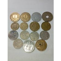Сборный лот монет :  15 монет без повторов . С рубля