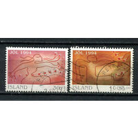 Исландия - 1994 - Рождество - [Mi. 816-817] - полная серия - 2 марки. Гашеные.  (Лот 35Dh)