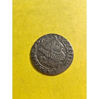 6 грошей (шостак) 1626, Сигизмунд III Ваза, Краков. Ав - герб Пулкозиц. Монета огонь и патина, СМОТРИТЕ ДР. МОИ ЛОТЫ.