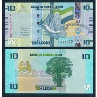Сьерра Леоне 10 леоне 2022 год, UNC