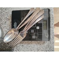 Старинный столовый прибор глубокого серебрение. 19 в.