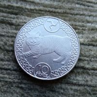 Werty71 Остров Мэн 10 пенсов 2017  кошка