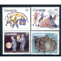 Канада - 1979г. - эскимосы, культура, статуэтки - 4 марки - полная серия, гашёные [Mi 746-749]. #3-WB-82-A-2