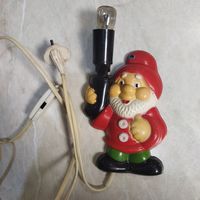 Ретро светильник из СССР. Гномик. Рабочий. Алюминий.