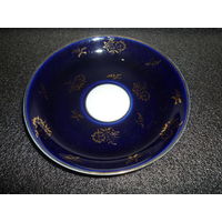 Блюдце. Фарфор ЛФЗ . СССР. Кобальт. Позолота