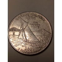 25 центов Памятные квотеры США 2001  год род айленд.