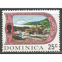 Доминика. Производство древесины. 1969г. Mi#278.