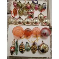 Елочные игрушки СССР ЛОТОМ 28 штук