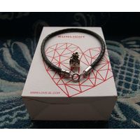 Ювелирное украшение подвеска "Знак Евро" Серебро! на кожаном браслете. Ювелирный магазин SUNLIGHT BRILLIANT. Сторгуй за свою цену, предложи обмен! Y