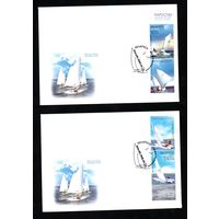 Беларусь 2010 год  Конверты первого дня Спортивные яхты