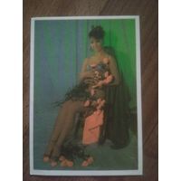 Карманный календарик. Девушка.1991 год