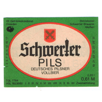 Этикетка пива Schverter Pils Германия П820