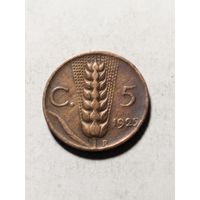 Италия 5 сентизим 1925