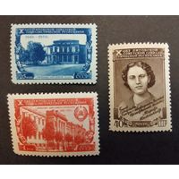 СССР. 1950г. Mi1500-1502**. Литовская ССР.