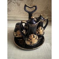 Кобальт соусники и солонки на подставке