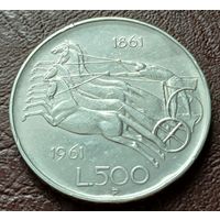 Италия 500 лир, 1961 100 лет со дня объединения Италии ( 1-11-1 )