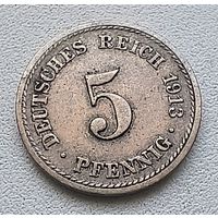 Германия 5 пфеннигов, 1913 A  2-12-32