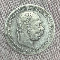 Монета Австро-Венгрия 1 крона 1901 год. Франц Иосиф I. Серебро