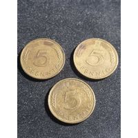 ФРГ 5 пфеннигов 1991 D J A