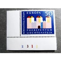 Марка Лихтенштейн 1964 год Архитектура
