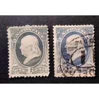 США \а34\ 1881. Персоналии. Франклин. Президент США \Sc206\разный цвет