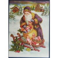 С Рождеством Христовым и Новым годом! Репродукция открытки. Белорусь. 2024 г.