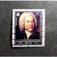 Марка Германия 1985 год Иоганн Себастьян Бах