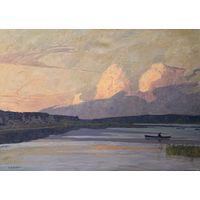 Козловский А.С;139/99см. "Озеро Веркуды". Холст, масло. Размер 139х99 см.