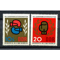 ГДР - 1965г. - Европейское первенство по боксу - 2 марки - полная серия, MNH [Mi 1100-1101]. #O-Se-Z-1-32