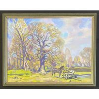 Поплавский Г.Г "Тёплый день", 2004г. Холст, масло. Размер 45х60 см.