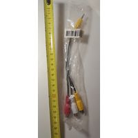 Кабель-переходник Jack 3.5 мм 4 пин штекер на 2 RCA