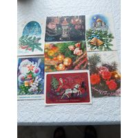 Набор открыток 8 шт. С Новым Годом.СССР.не подписаны
