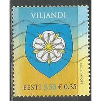 Эстония. Герб г.Вильянди. 2007г. Mi#597.