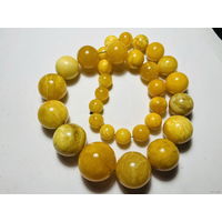 Янтарь СССР. Бусы Шикарные !!! ОГРОМНЫЕ - 230 грамм