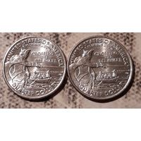 25 центов ( квотер) 2021 Р и D США переправа через Делавер