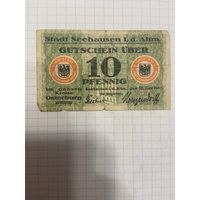 10 пфенингов (нотгельды) г. Германия.-1412-2