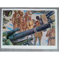 Лансере. Бойцы у трофейных орудий