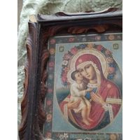 Икона Богородица Жировичская в резной рамке 18/16