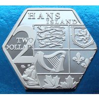 Ханс. 2 доллара - 11 крон 2022 год  BV#208  Unusual   Тираж: 120 шт  Материал: Посеребренная латунь