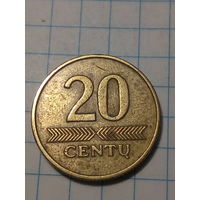 20 центов Литва 1997 год