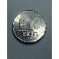 Эквадор 10 сукре  1991 года .