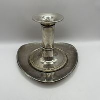 Подсвечник посеребренный на подставке Ар-деко. Франция. Арт 3602