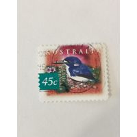 Марка из серии "Болотные птицы Австралии" - Ceyx pusilla (Малый зимородок)