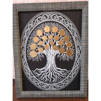 Денежное дерево. Панно из монет.